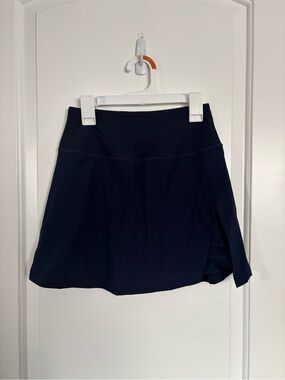 Dark Navy Mini Skort with Side Slit